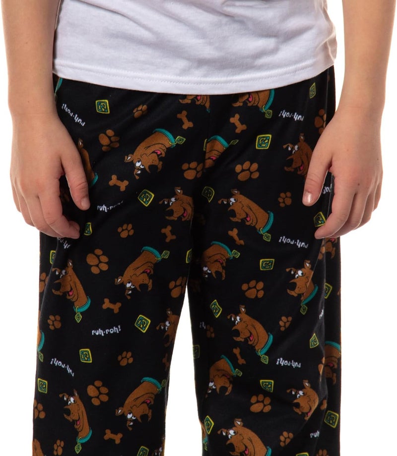 INTIMO Scooby Doo Boys Pjs Ruh-Roh Snacks All Over Print Lounge Sleepwear Pajama Pants - Image 1